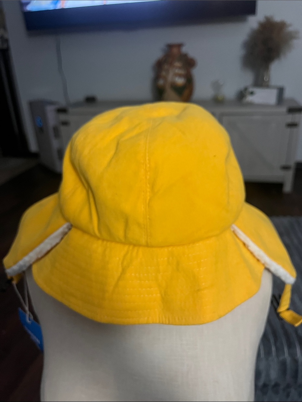 Yellow Kids Bucket Hat with Ear Flaps - Unbranded